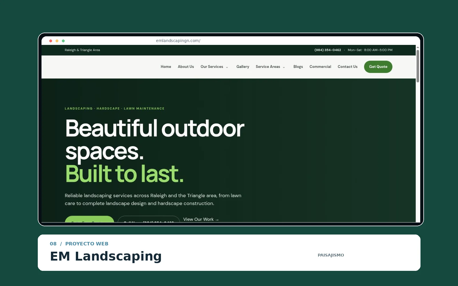 Portada de EM Landscaping