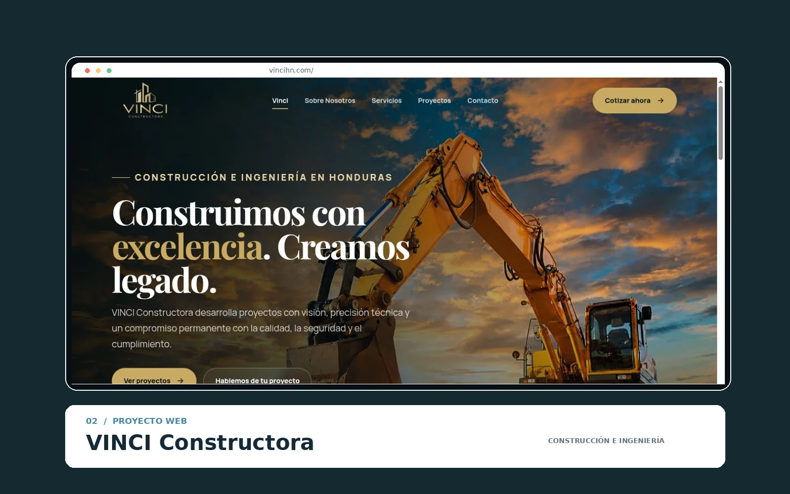 Portada de VINCI Constructora